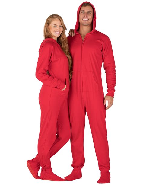 onesie pajamas with feet for adults